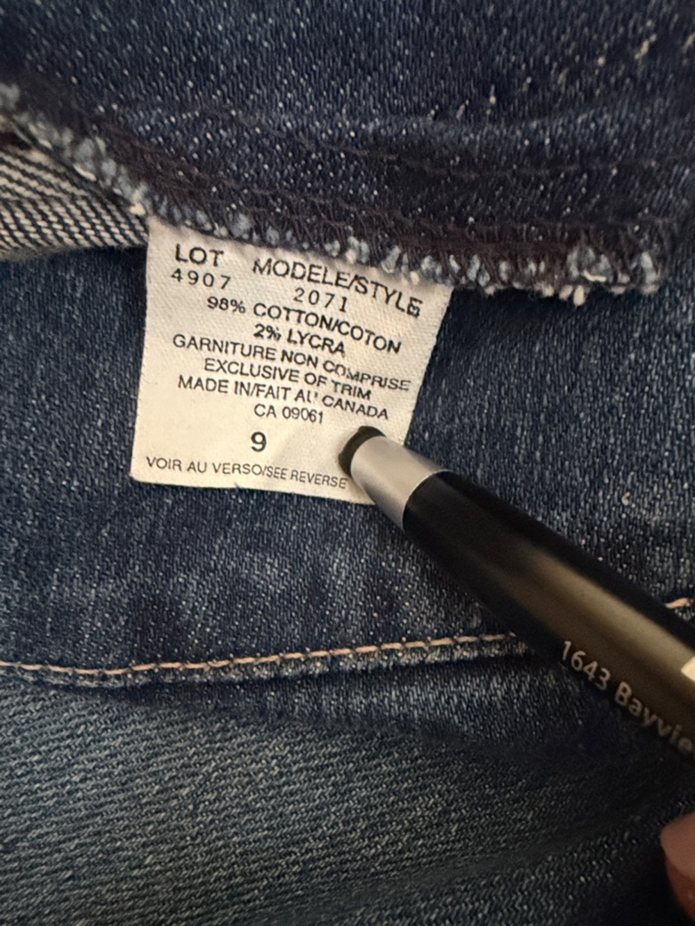 VINTAGE 90’s dead stock Medium Blue Denim Maxi Skirt with Slit - Picture 8 of 8